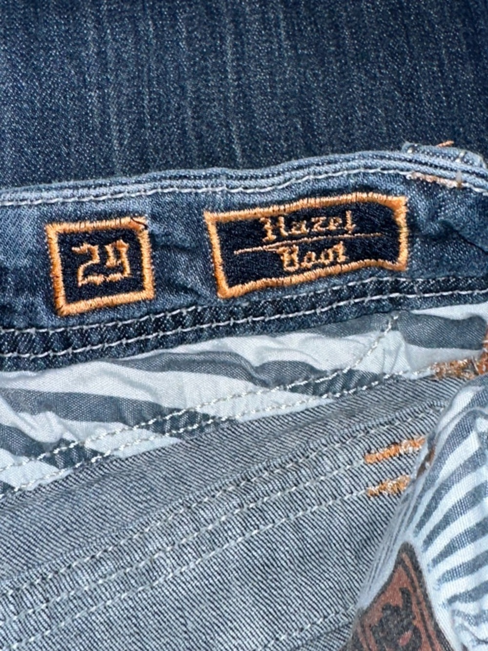 Rock Revival Dark Blue Flare Jeans with Embroidered Back Pockets - Picture 9 of 11